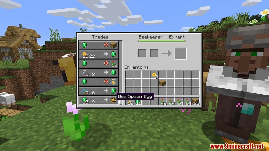 Bee Bot Minecraft Beekeeper Villager Productive Bees Setup
