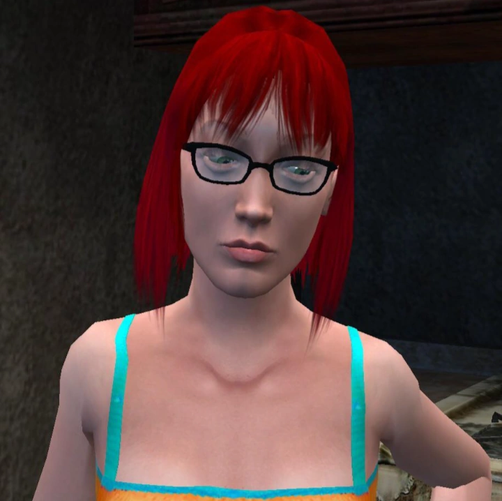 Heather Poe in her original outfit in Vampire The Masquerade Bloodlines