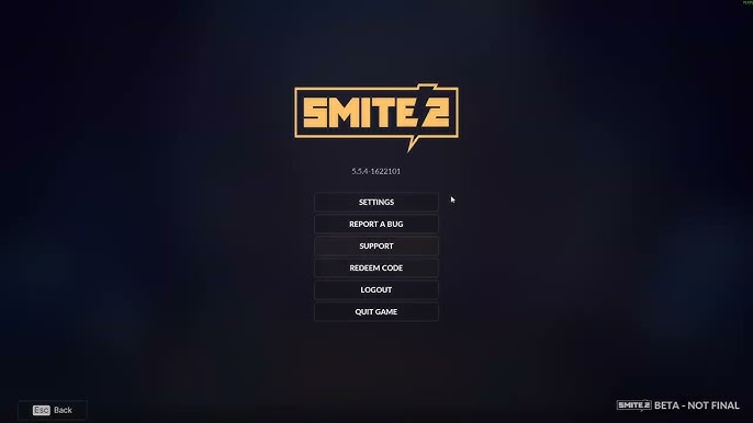 Smite 2 user interface showing the store and code redemption area