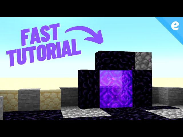 A player demonstrating the water placement technique for a Nether portal