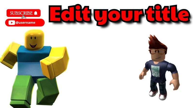 A template showing a Roblox character with high-contrast text and a vibrant background